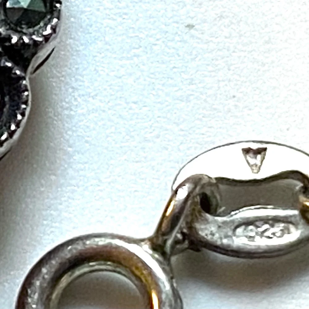 Sterling Silver & Marcasite Heart Shaped Necklace - Picture 4 of 7